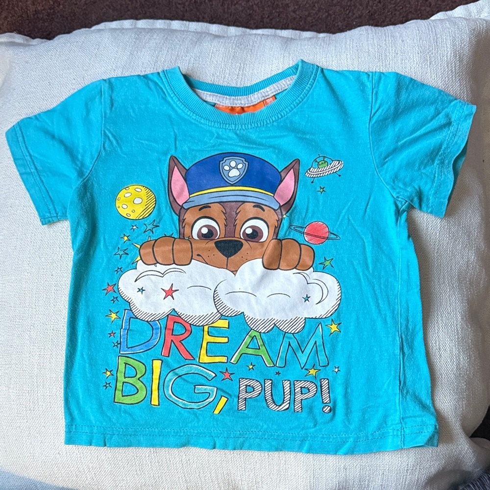 Nickelodeon Turquoise Kids Tee with Cartoon Pup Design